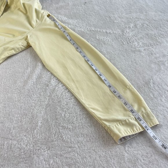 VTG Columbia Denim Jean Jacket Womens Size L Yellow Button Up Pockets Outdoors - Picture 10 of 16